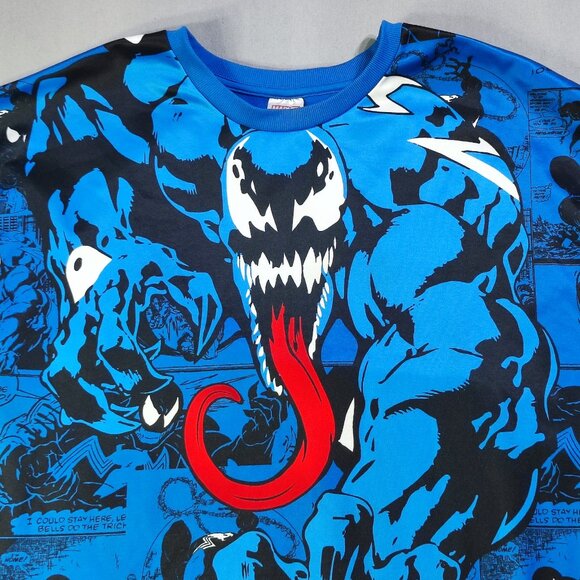 Marvel Venom sweatshirt men's size L blue with graphic design - Picture 2 of 10